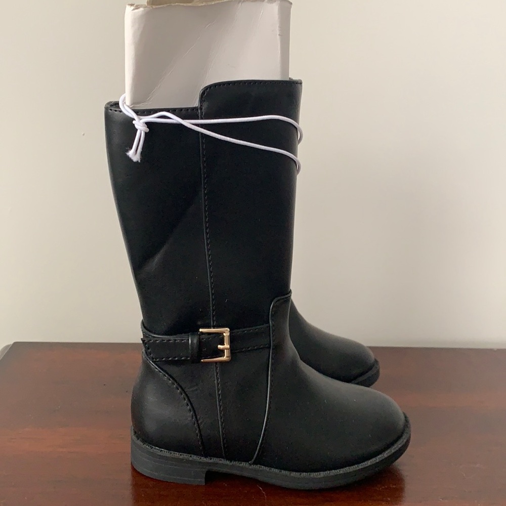 Toddler girl black dress boots